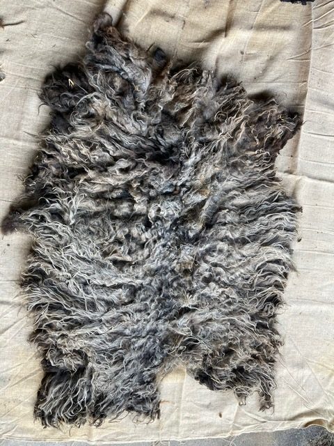 DIY FilzFell schwarz meliert "Manja 25"