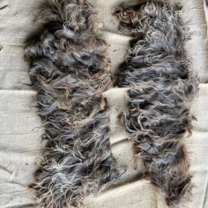 DIY FilzFell braun meliert "Jin 25" (2 Hälften)