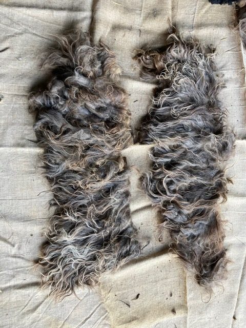 DIY FilzFell braun meliert "Jin 25" (2 Hälften)